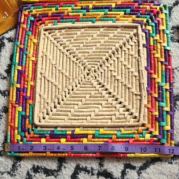 4 vintage wicker trivets/placemats - Picture 5 of 6